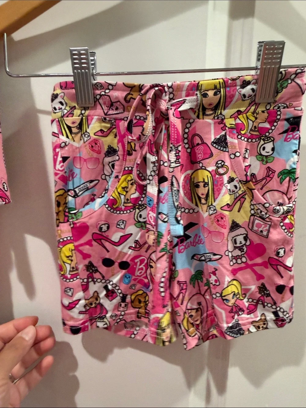 Girls bamboo Barbie Pink Shorts Daywear Set size 4T NWT